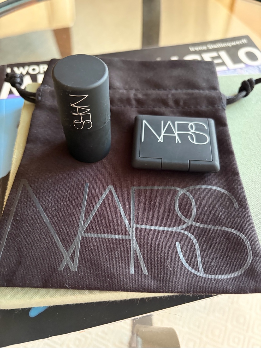 New NARS Orgasm 3 piece bundle The Multiple and blush and pouch